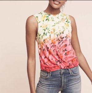 Anthropologie Deletta Adaenia Twist Front Top